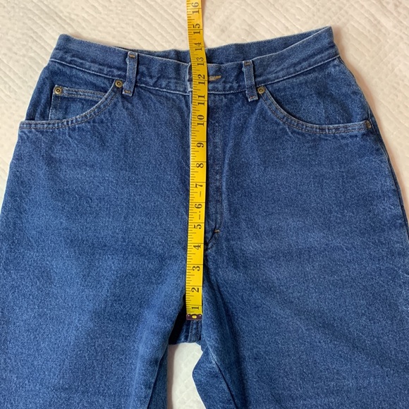 VTG L.L. Bean Flannel Lined Boyfriend Style Jeans, Red Tartan Plaid, Women’s 12 - Picture 14 of 16